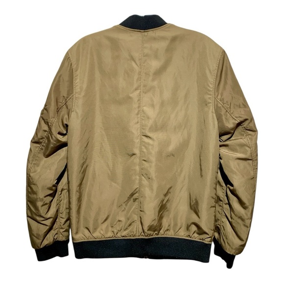 Women’s H&M Padded Bomber Jacket Gold & Black Size XS - Picture 2 of 8